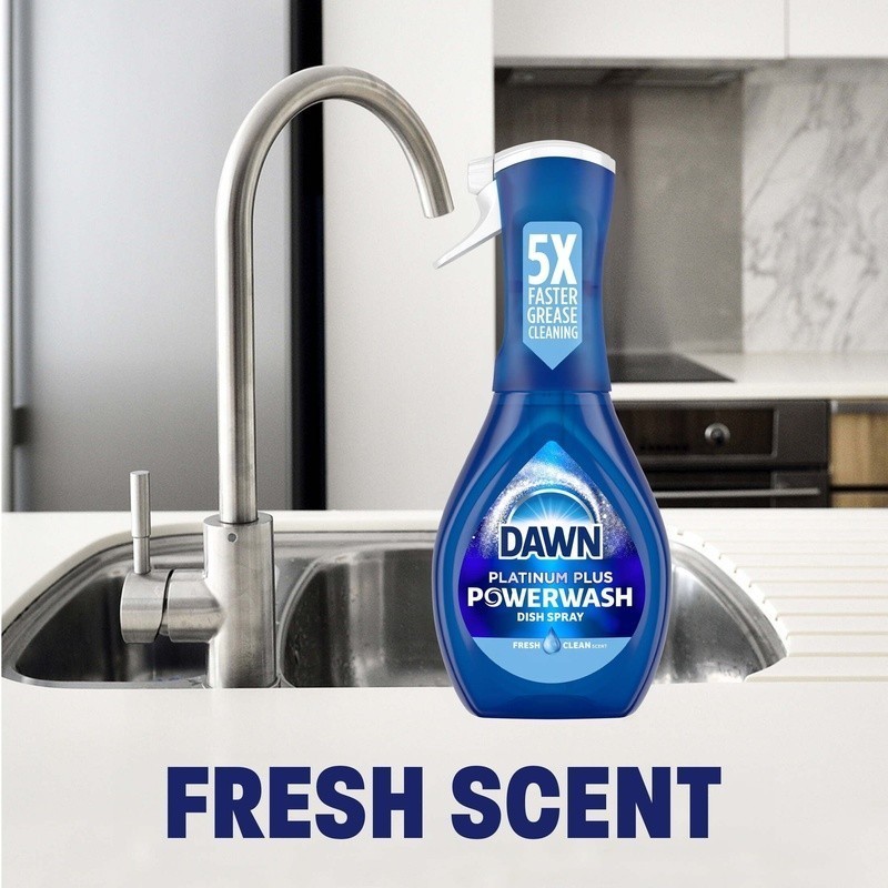 3 Pack Dish Soap Refill Fresh Scent Spray Cleaner 5X Grease Cutting Power New