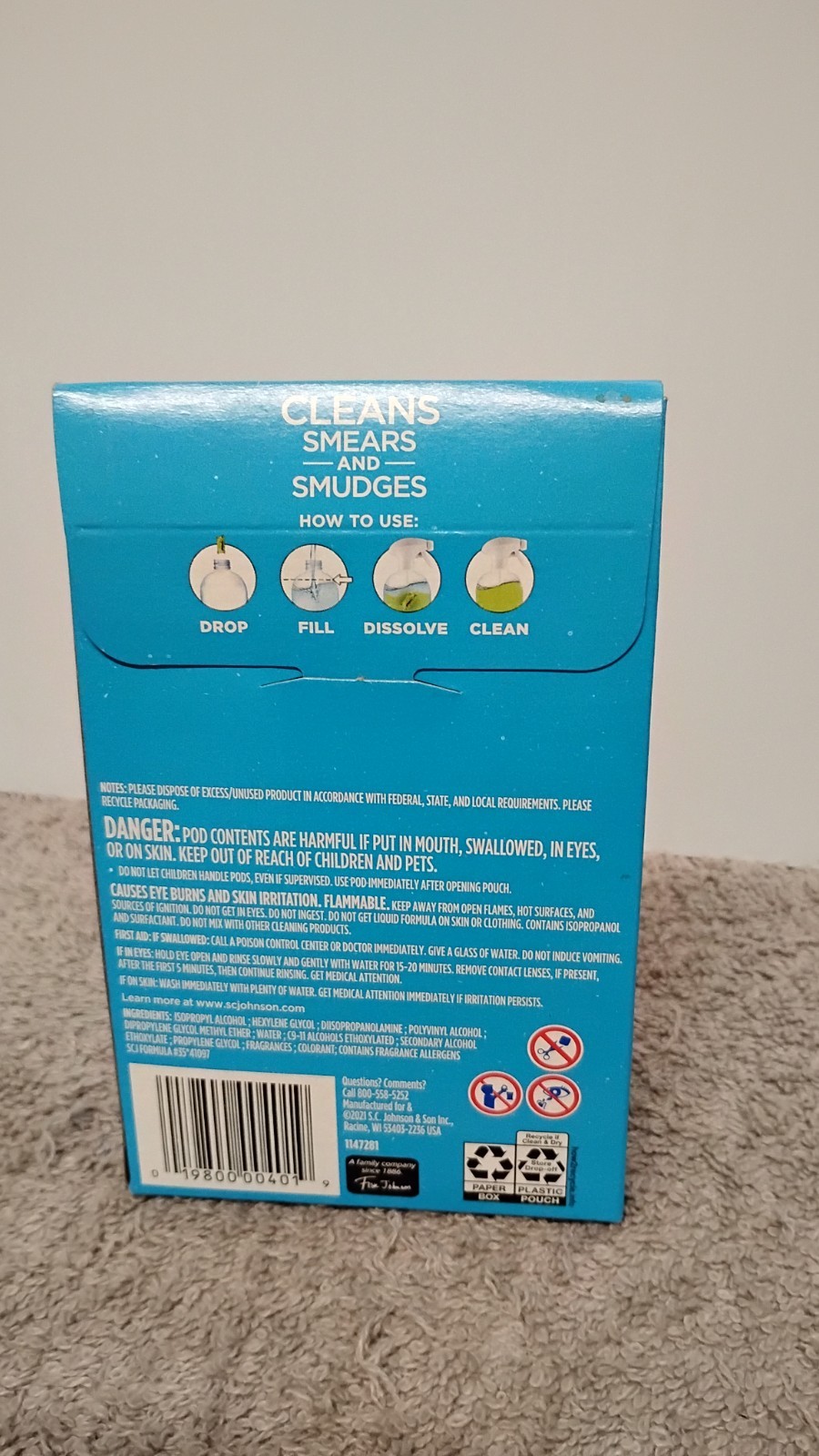 NEW Windex Dissolve Pod Multisurface Cleaner Starter Kit w/ 2 Box Refills. (03)