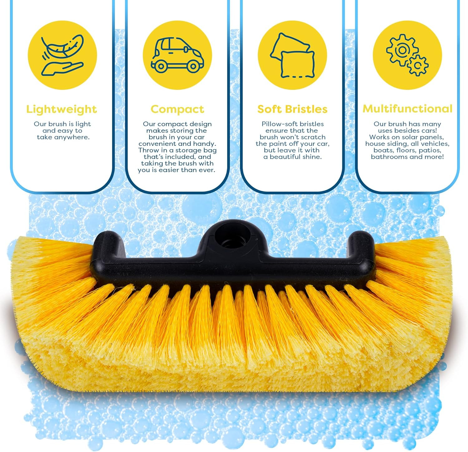 12 Car Wash Brush with Soft Bristles for Car Truck Boat Deck & House Cleanin…