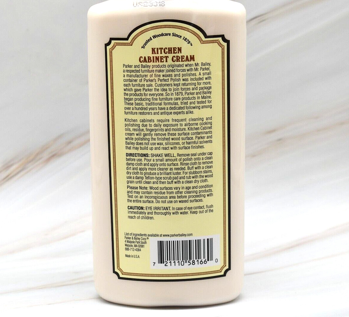 PARKER & BAILEY Kitchen Cabinet Cream 16 fl. oz SEALED Cleans Dirt & Grease