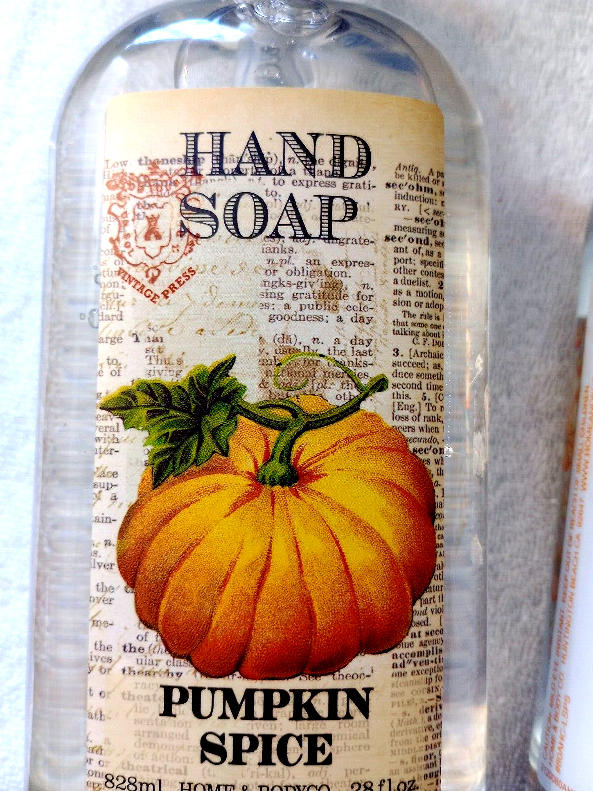 2- LOT Home & Body Co PUMPKIN SPICE Room Linen Spray & Hand Soap 28 oz ea.