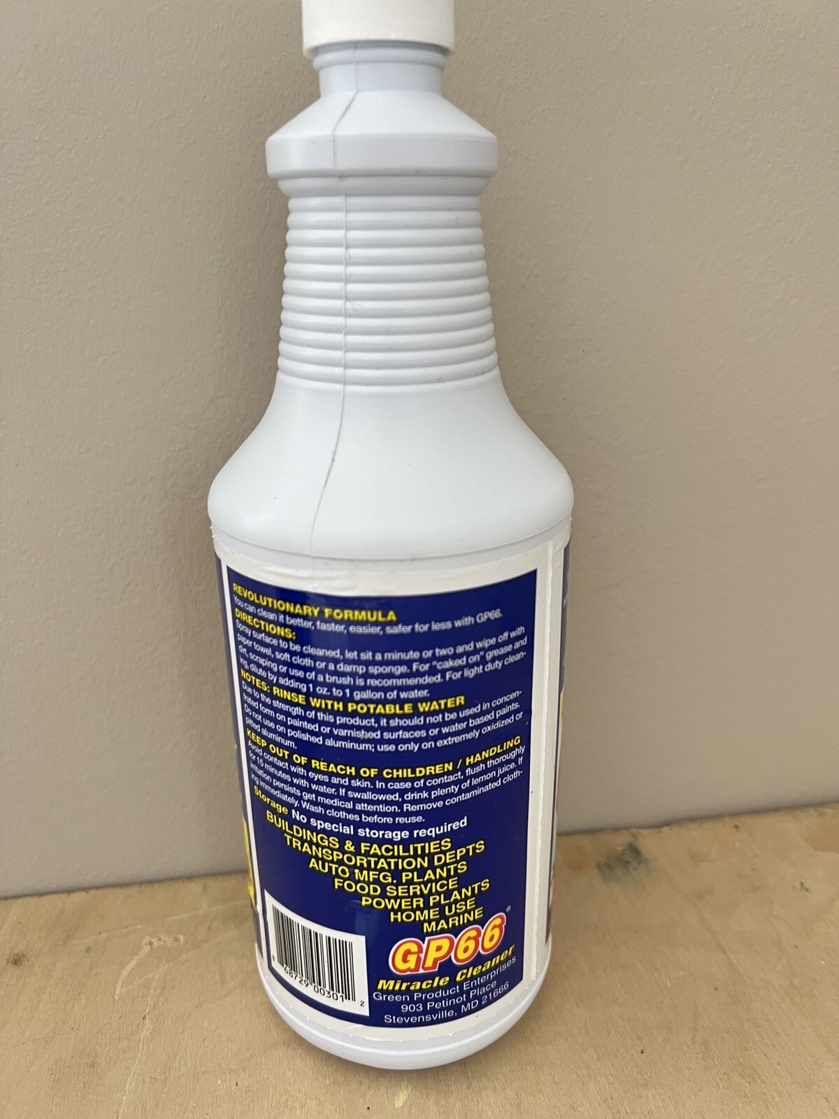 GP66 Concentrated All Purpose Miracle Spray Cleaner 32 oz Bottle Biodegradable