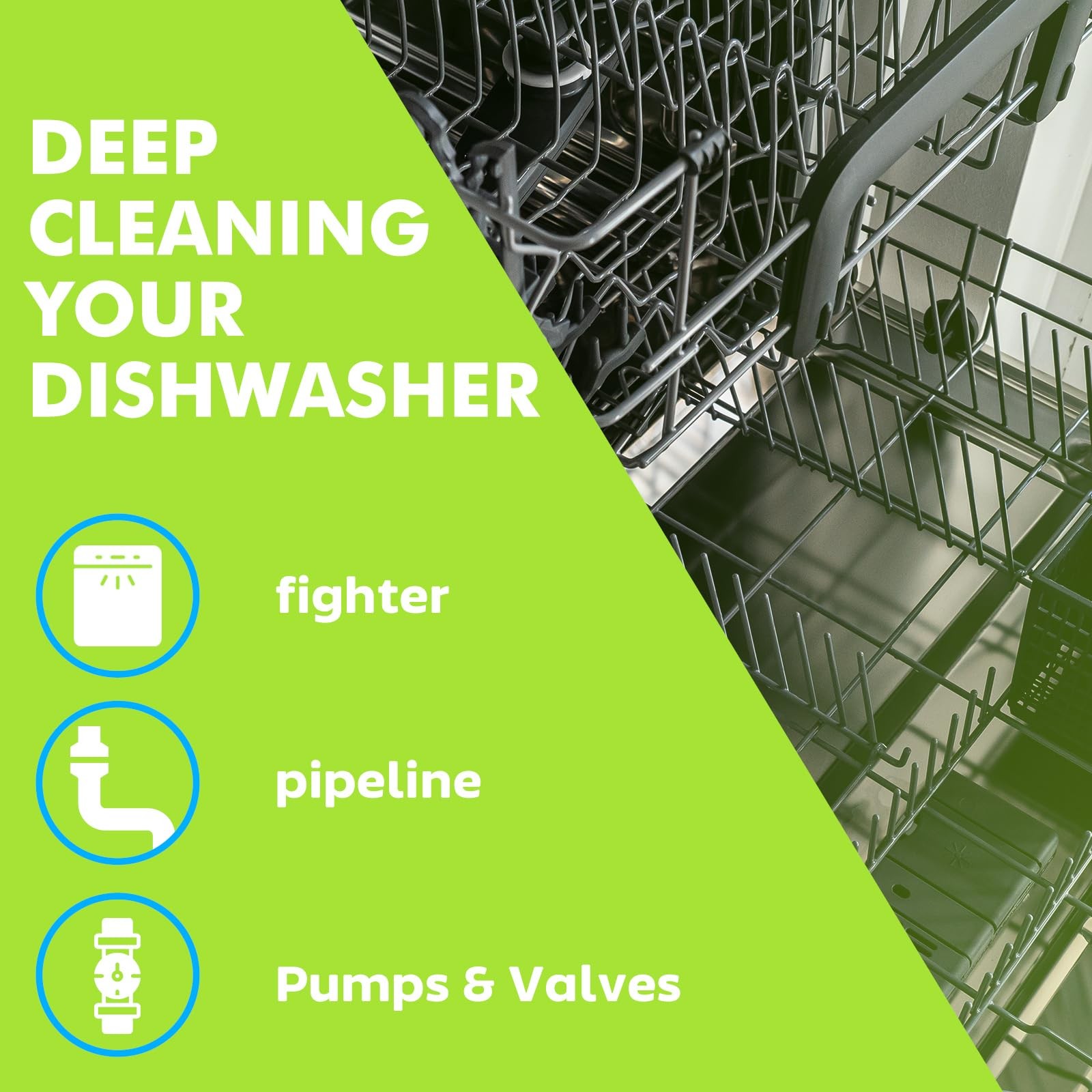 Dishwasher Cleaner and Deodorizer Tablet 25 Count, Deep Cleaning Tablet Helps…