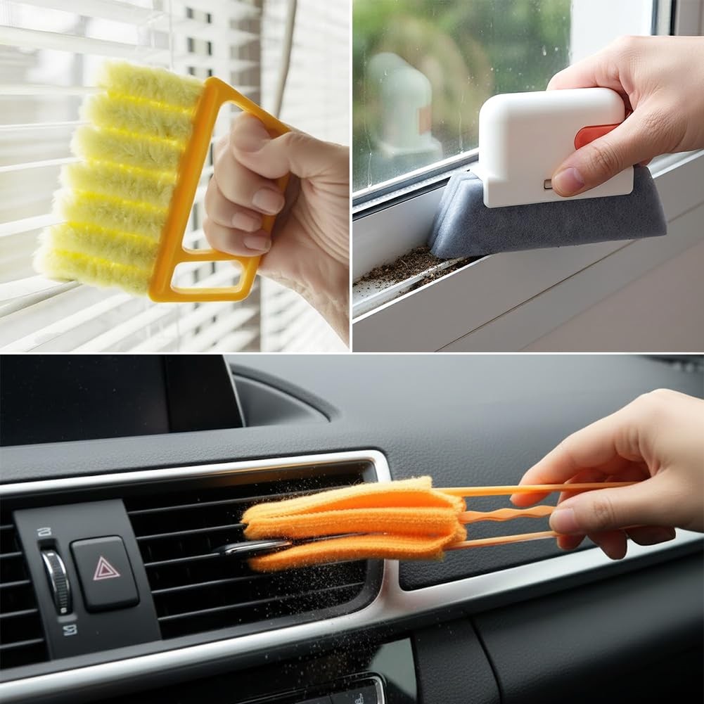 Window Blind Cleaning Set – 5 Washable Dusting Tools for Home & Office