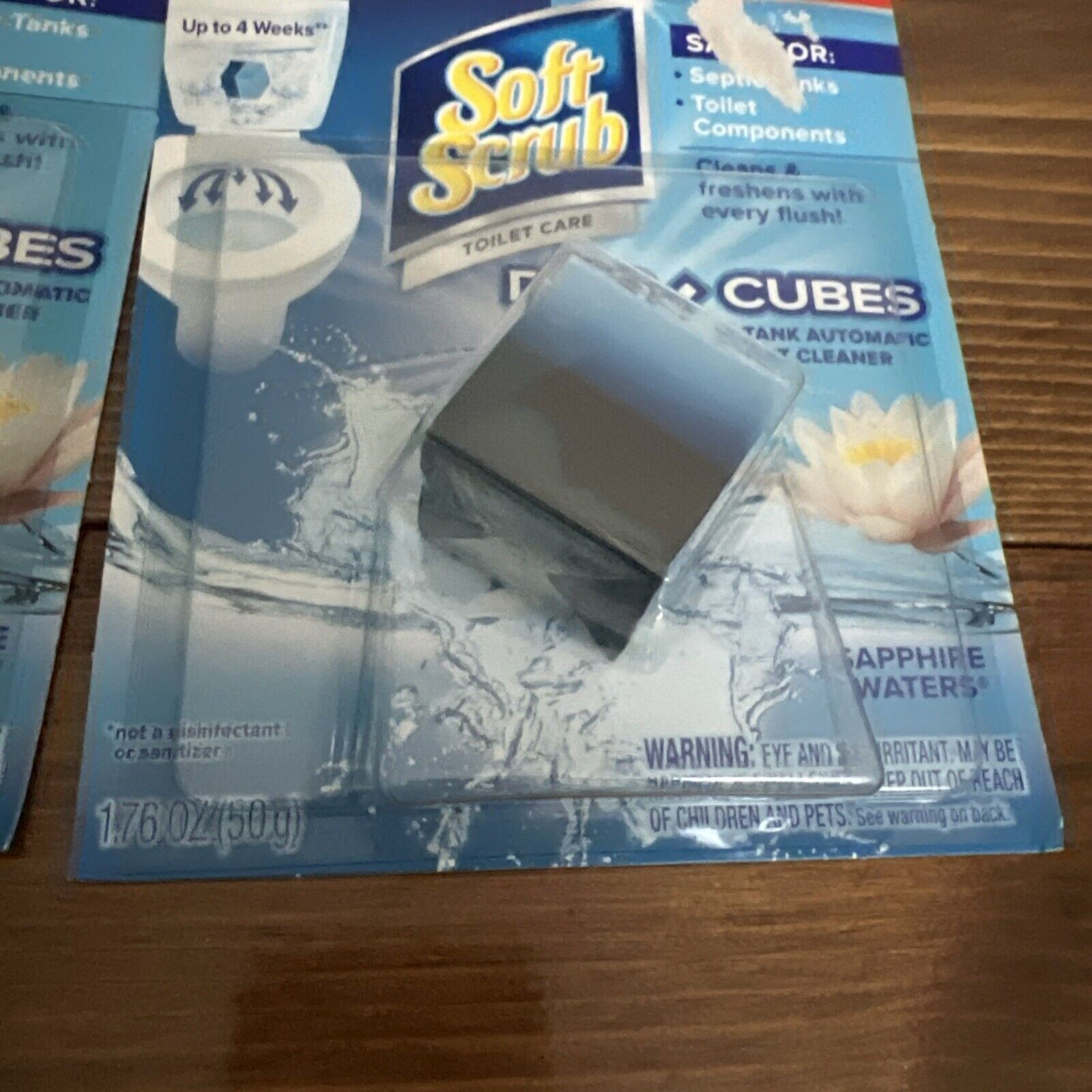 (4) SOFT SCRUB Sapphire Waters (Duo*Cubes) Lasts Up To 4 Weeks New & Sealed