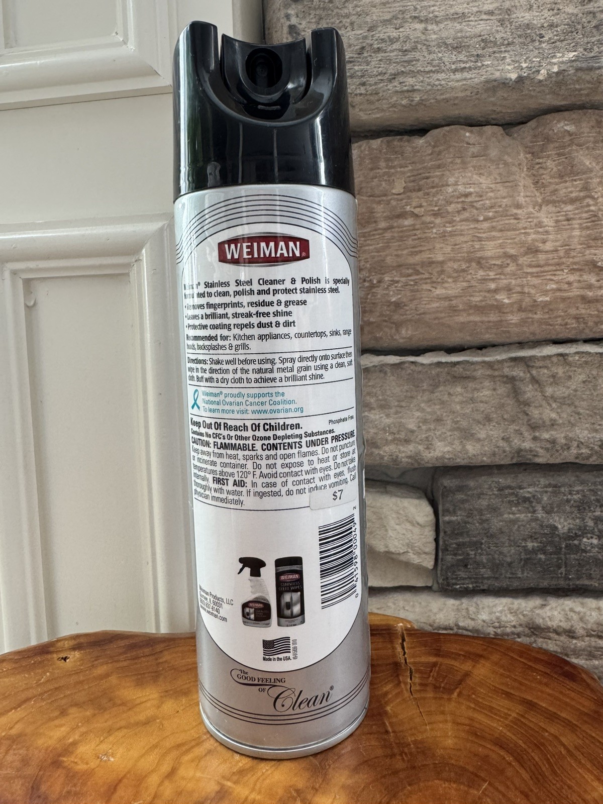 Weiman Stainless Steel Cleaner & Polish 17 Oz Aerosol Can New Streak-Free Shine