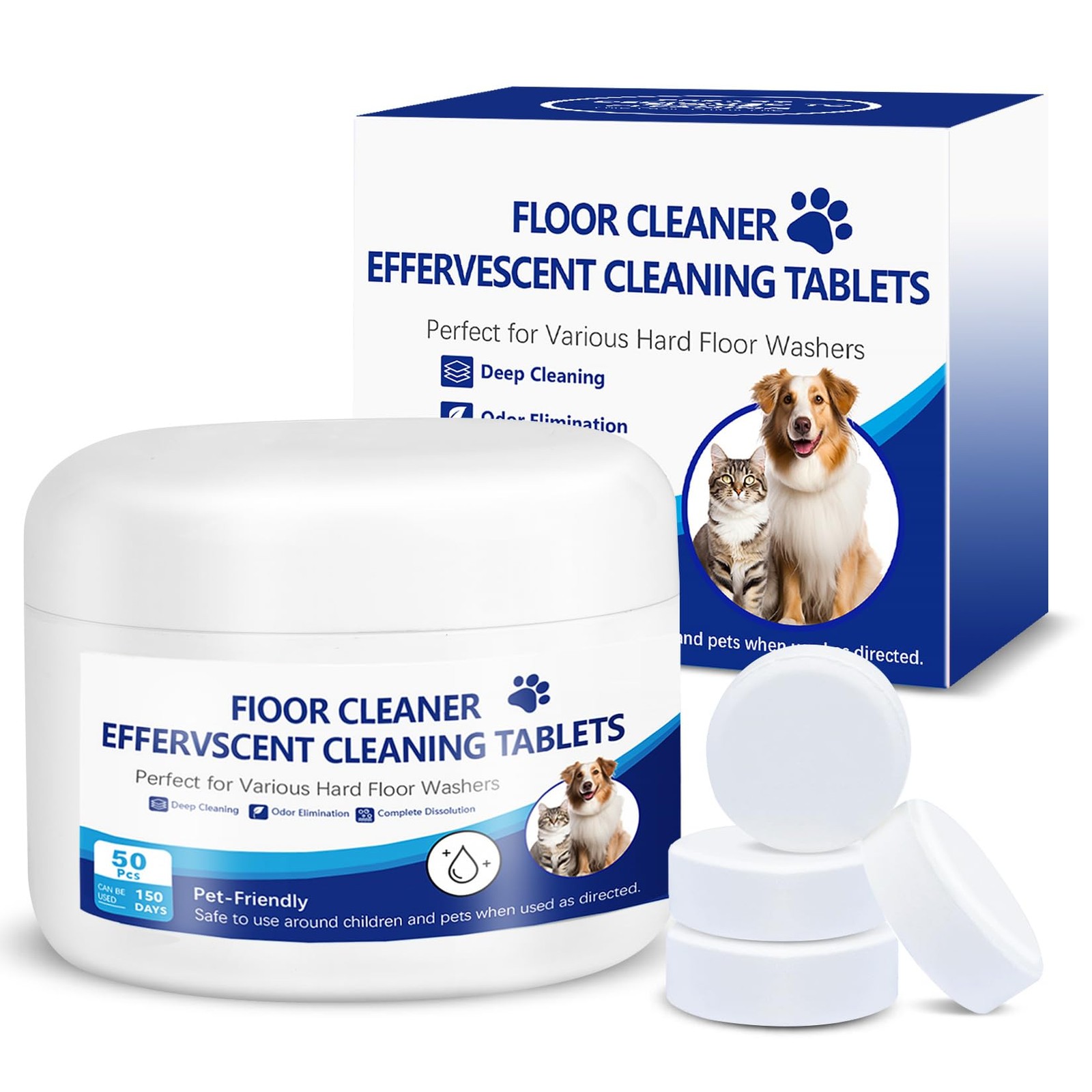 Floor Cleaning Solution, 50PCS Pet-Safe Formula Cleaner with Tineco Vacuum Mo…