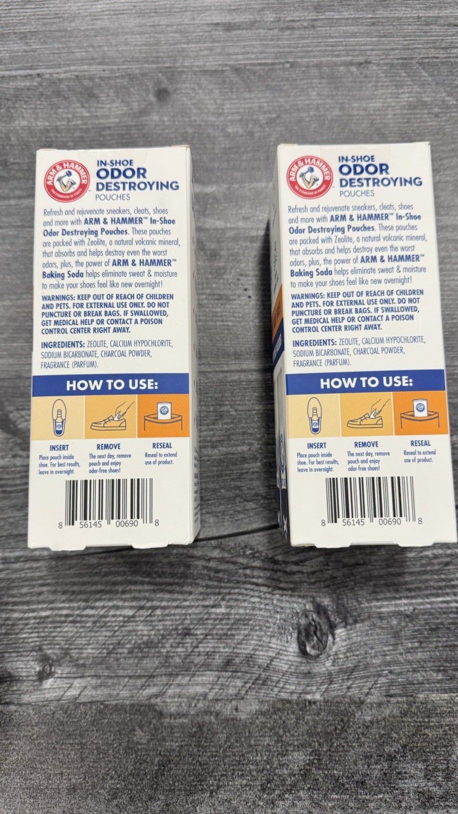 2 boxes in shoe odor destroying pouches(4)