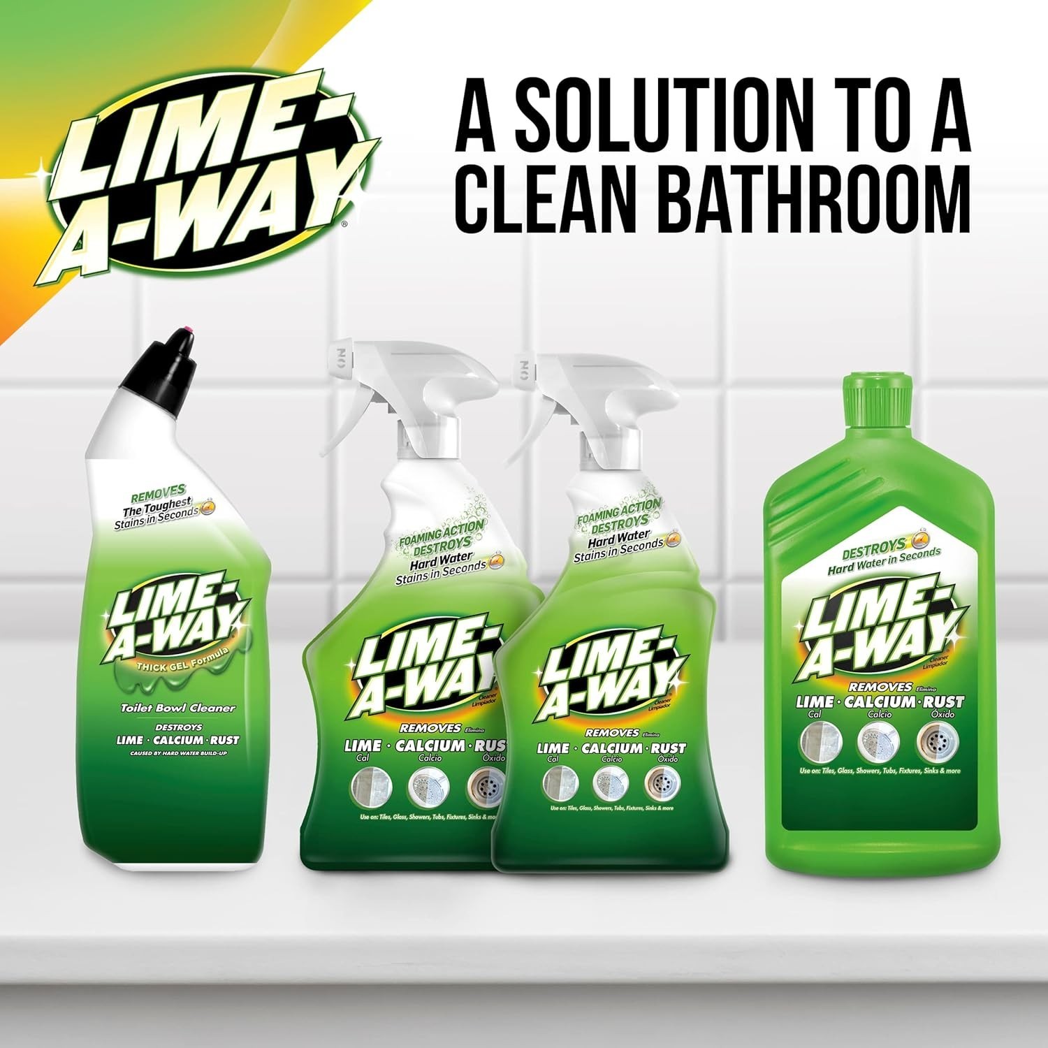 Natural Bathroom Cleaner 32 fl oz – Effortlessly Removes Lime, Calcium & Rust