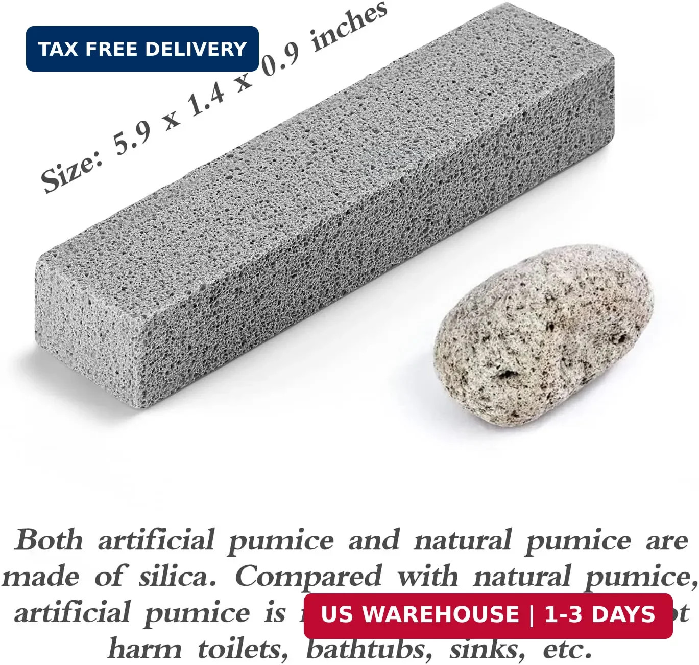 Lenicany 6Pack Pumice Stone for Toilet Cleaning Bowl Stick,Powerfully Cleans Har