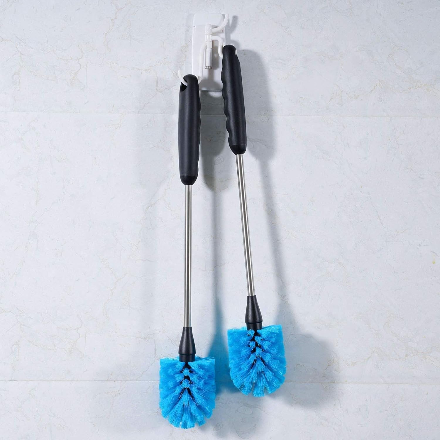 2 Pack Stainless Steel Water Bottle Brushes – Comfortable Grip & Easy Storage