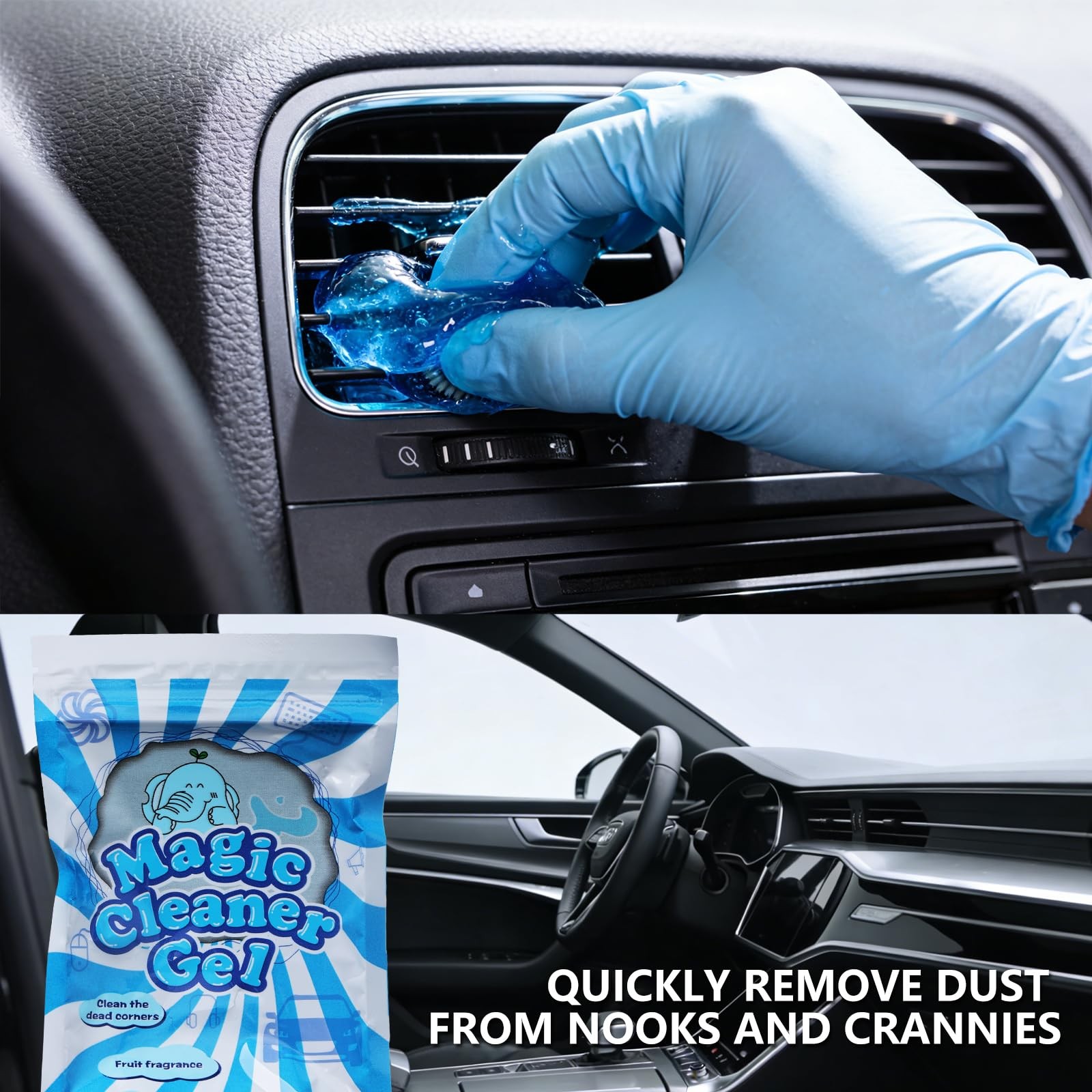 7PCS Car Detailing Brush Set Ultra Soft Boar Hair for Interior Cleaning