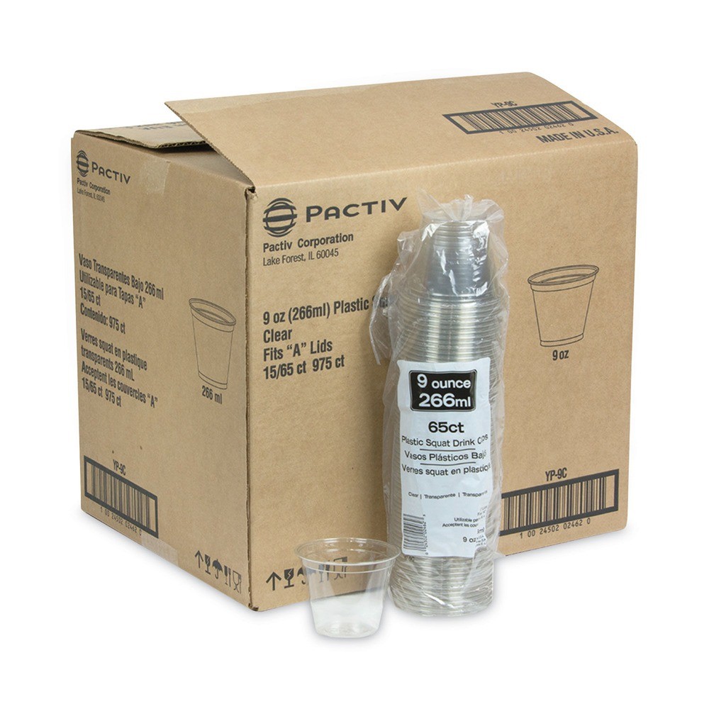 Pactiv Corp. YP9C EarthChoice 9 oz. Recycled Cold Cups – Clear (975/Carton) New
