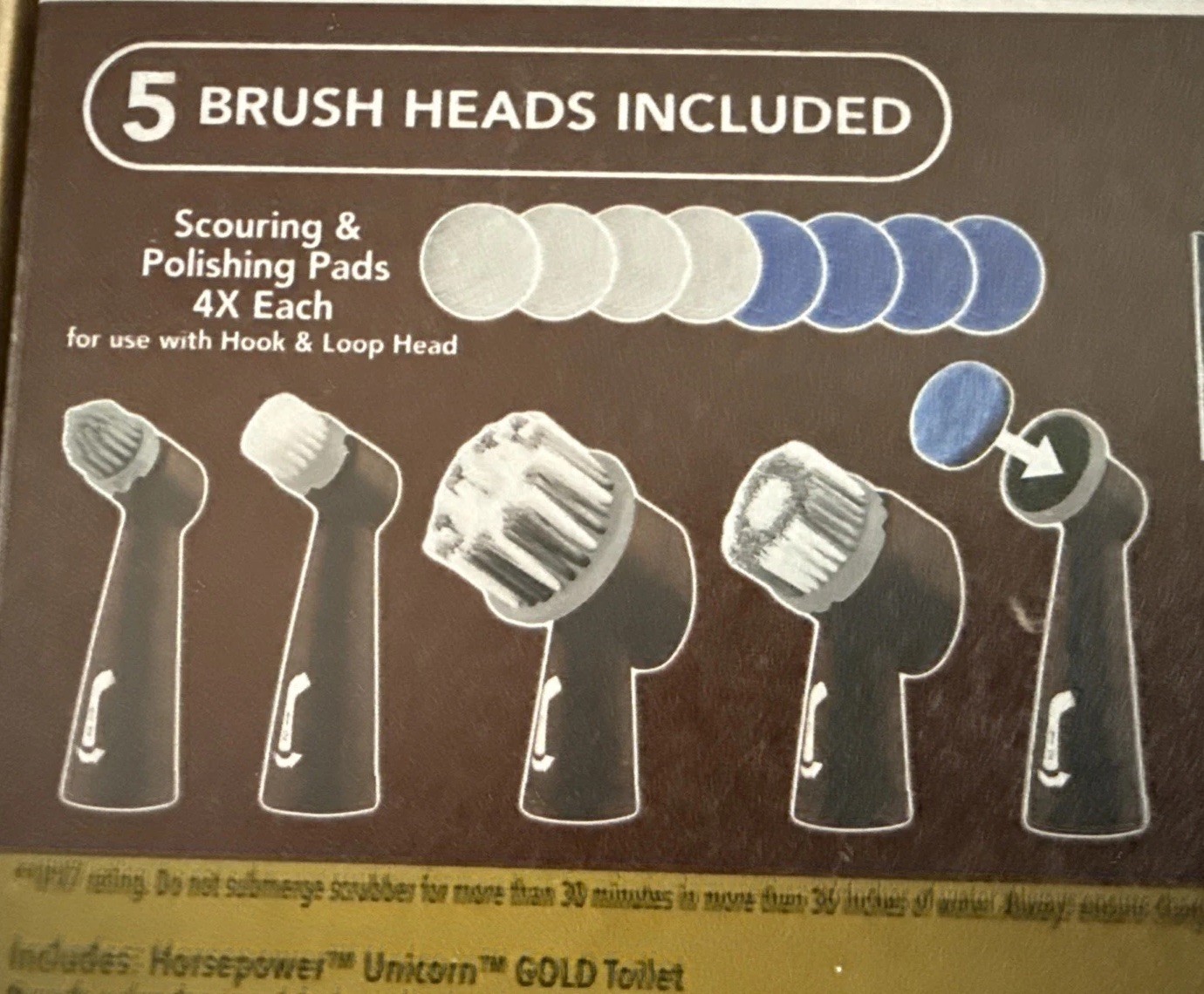 Horsepower Pocket Pony GOLD AS-SEEN-ON-TV Cordless Waterproof Power Scrubber
