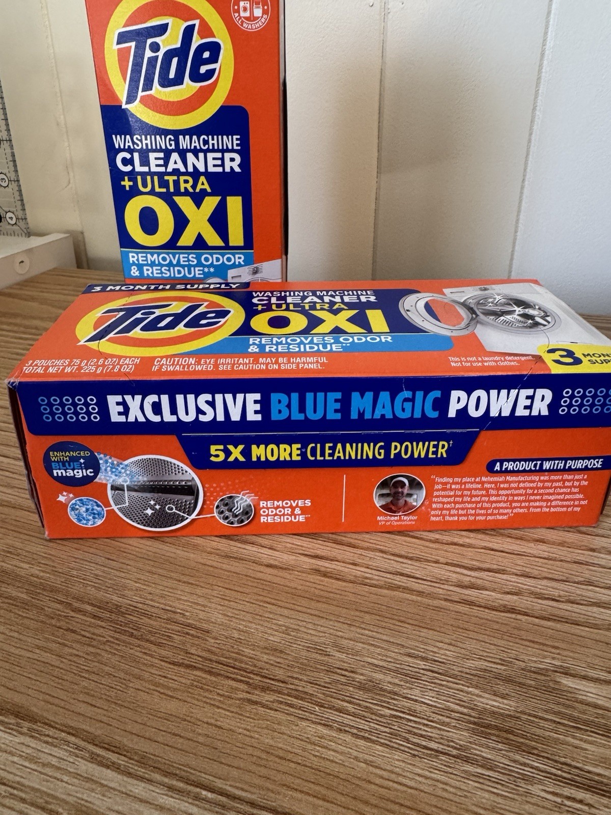 2 Pkg of TIDE Washing Machine Cleaner with Oxi 6 Pouches Total New in Box!