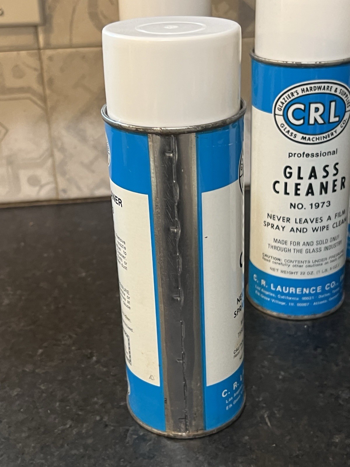 Lot of 5 – 22 oz each CRL 1973 Aerosol Glass Cleaner