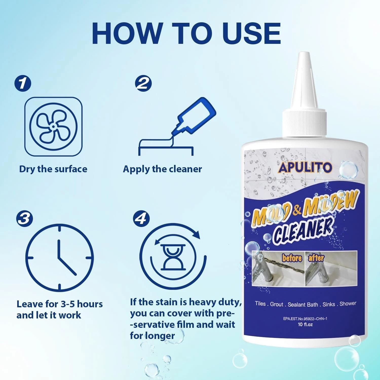 Easy No-Scrub Household Cleaner Gel 10 Fl Oz – Perfect for All Surfaces (2-Pack)