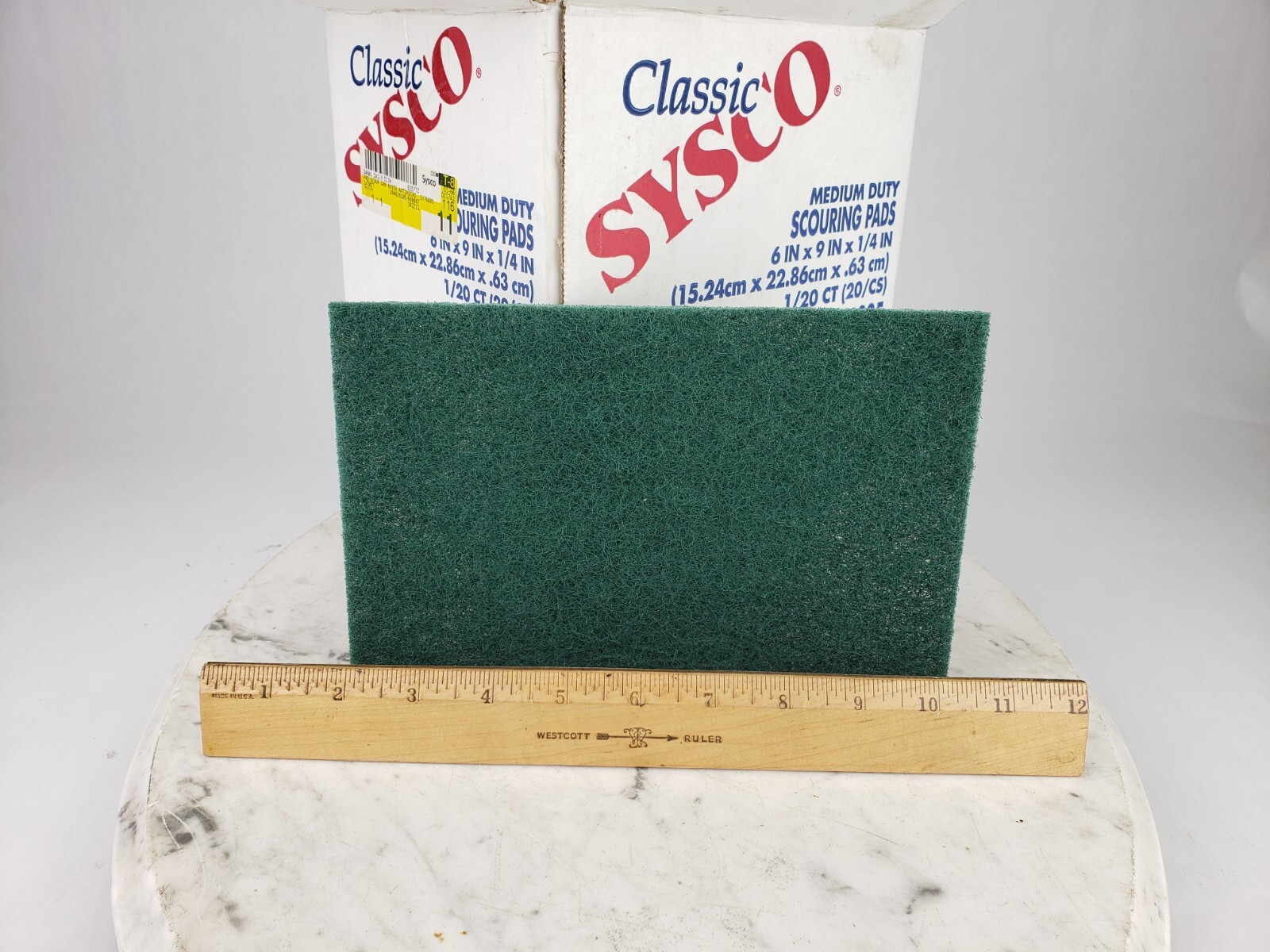 19x Scouring Pads Medium Duty Home Kitchen Auto Scour Scrub Cleaning Pad Green