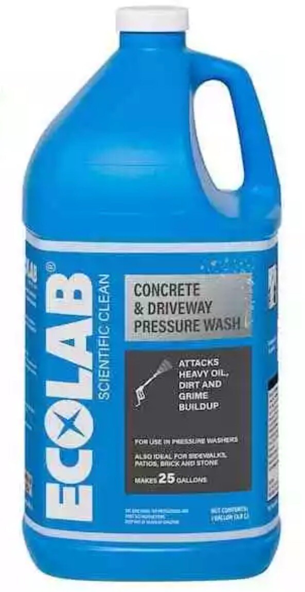 ECOLAB 1 Gal. Outdoor Pressure Wash Concrete Driveway Concentrated Cleaner