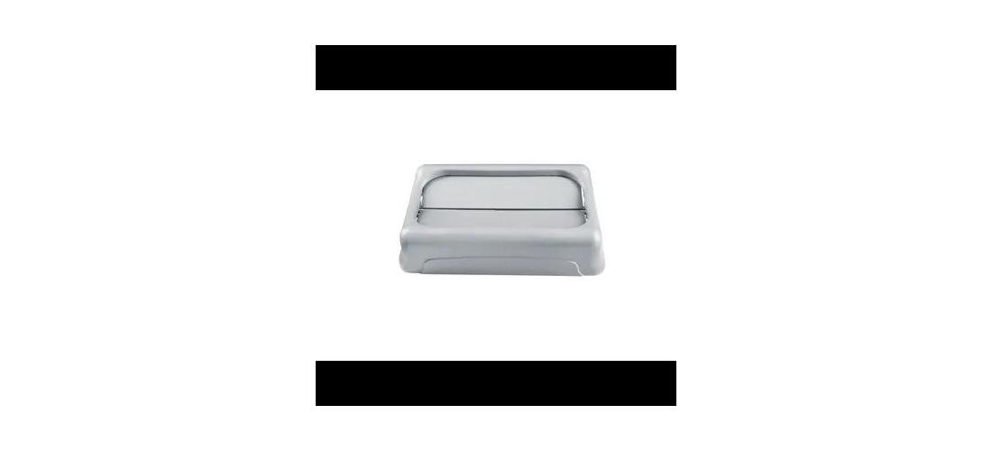 Slim Jim Swing Lid 20.47X11.34X5.08 IN Gray Rectangle Resin Slim
