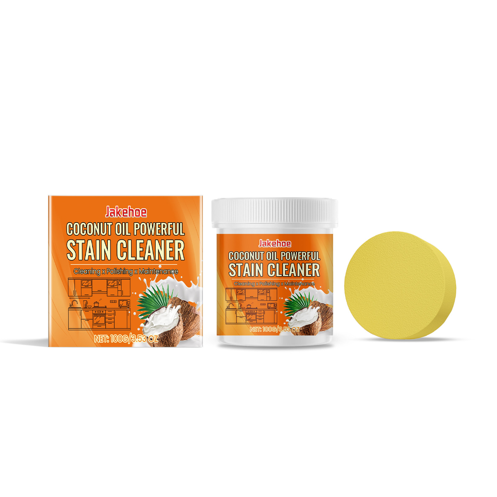 Grease Remover Coconut Oil Multi-Purpose Cleaner Polish for Kitchen Surfaces