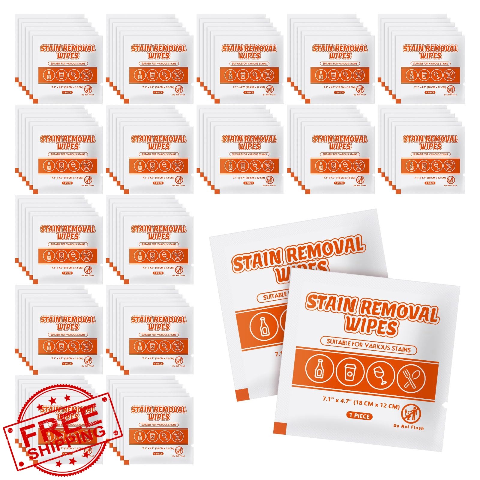 RSQAZQ Stain Remover Wipes White 200 Portable