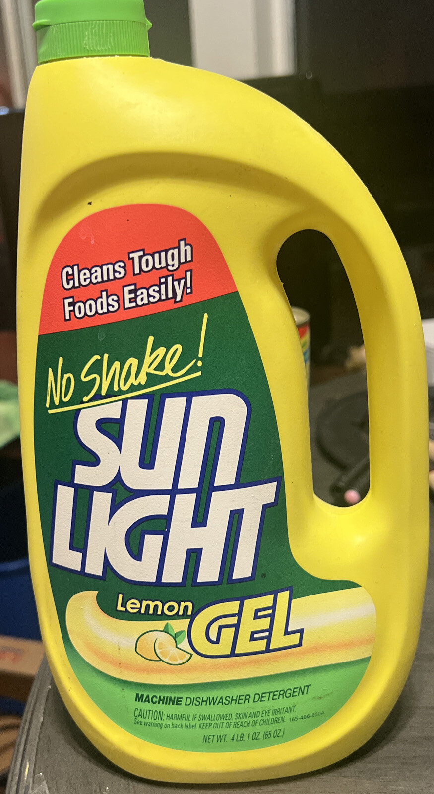 Sun Light Gel No Shake Lemon Machine Dishwasher Detergent – Bottle 1/2 Full