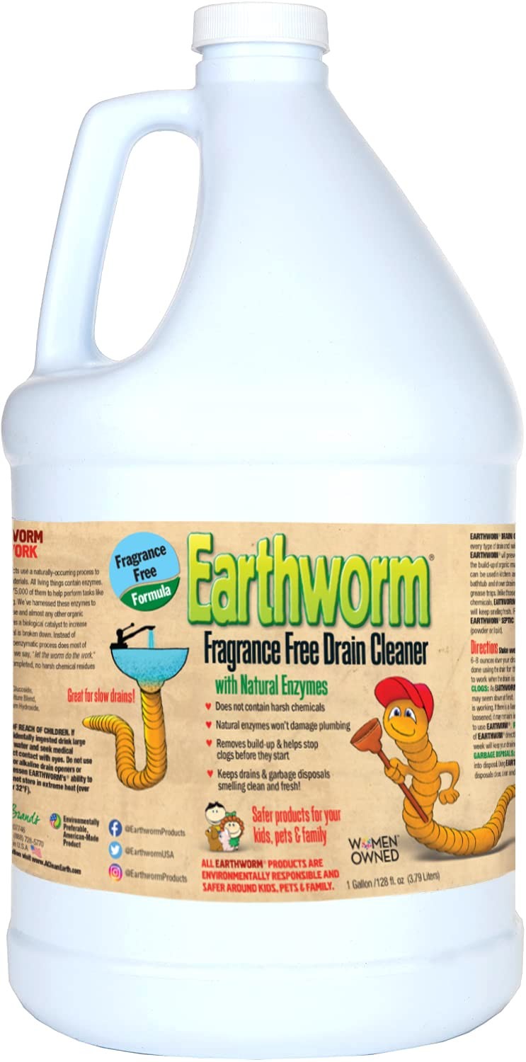 Fragrance Free Drain Cleaner – Drain Opener – Natural Enzymes, Environmentall…