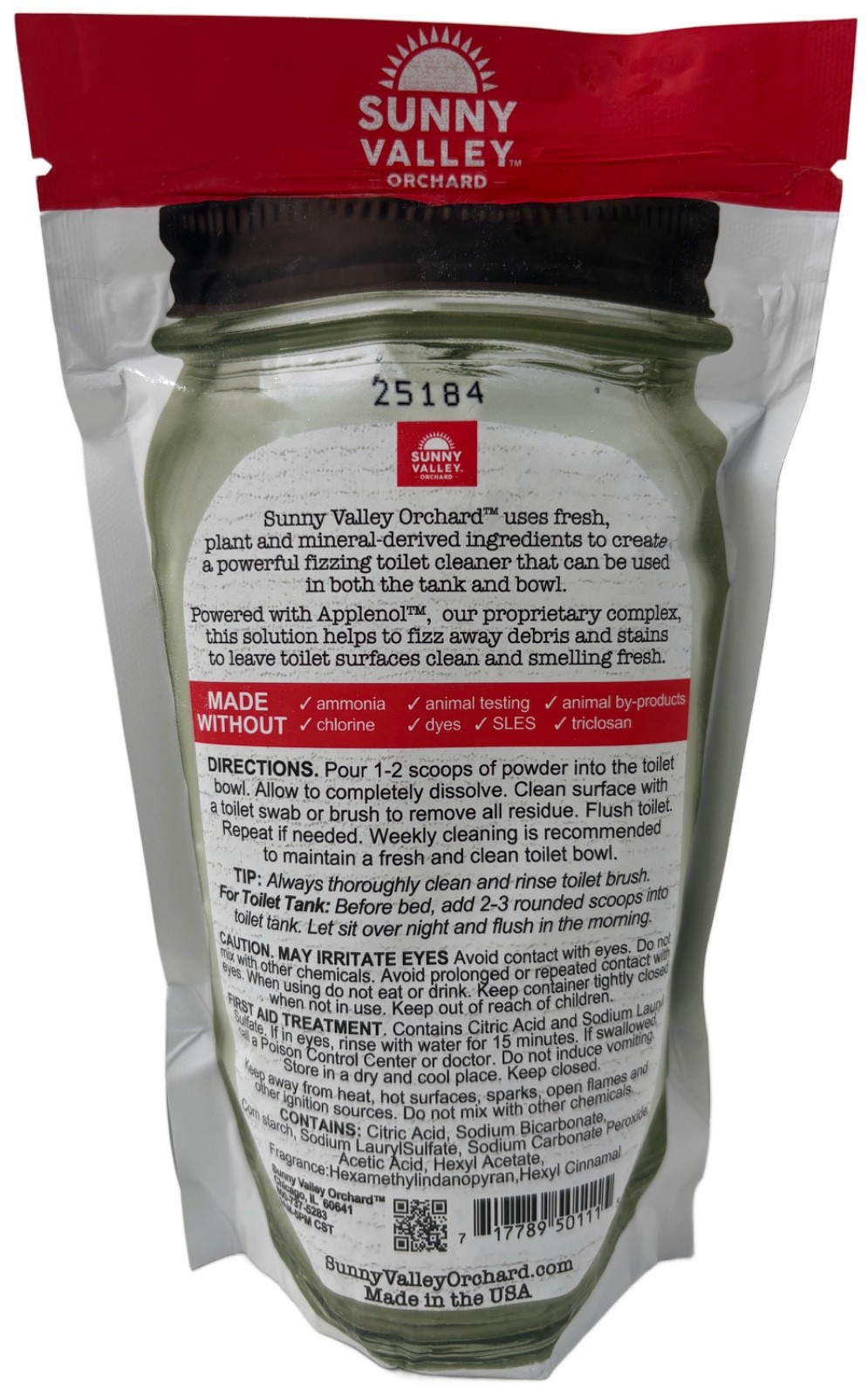 #Sunny Valley Orchard 16 oz. Apple Cider Vinegar Toilet Bowl Foaming Cleaner
