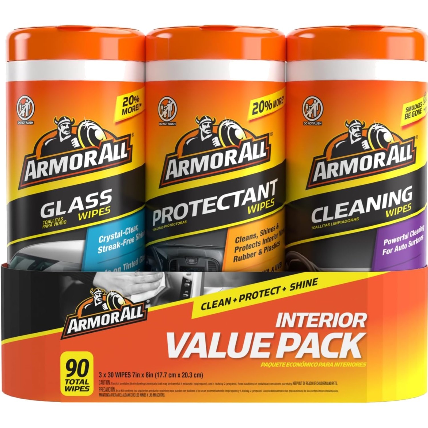 Car Interior Clean Wipes Pack Auto Glass Protectant Dust Dusting Interior