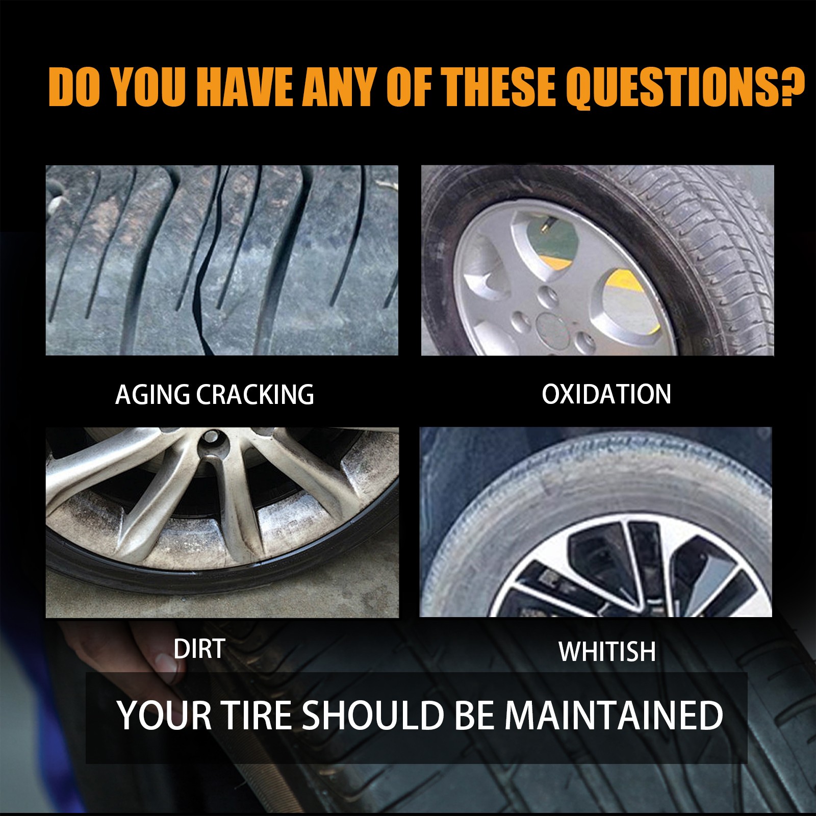 Car Tire Retread Cleaner – Wheel Rust Removal Polishing Stain Remover 🧼