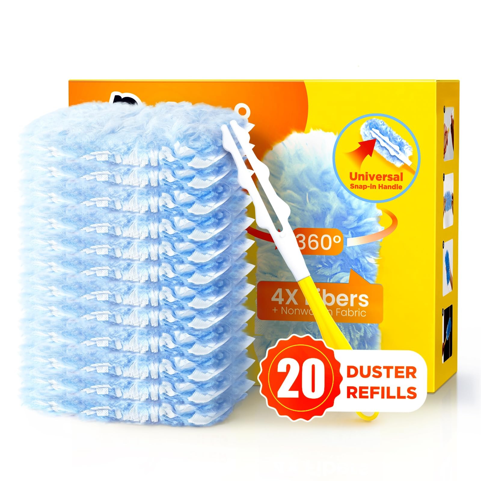 Heavy Duty Duster Refills For Swiffer Duster 20 Count Duster Refills With 1 Hand