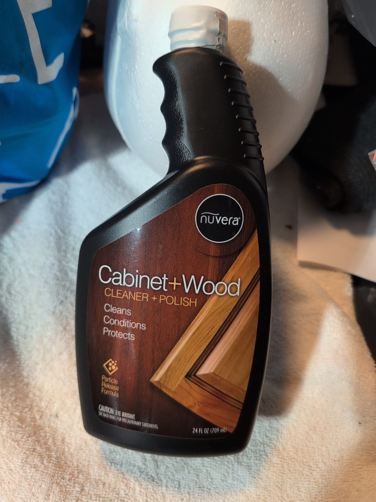 Nuvera Cabinet and Wood Clean and Polish 24 oz. Spray Liquid Professional Grade