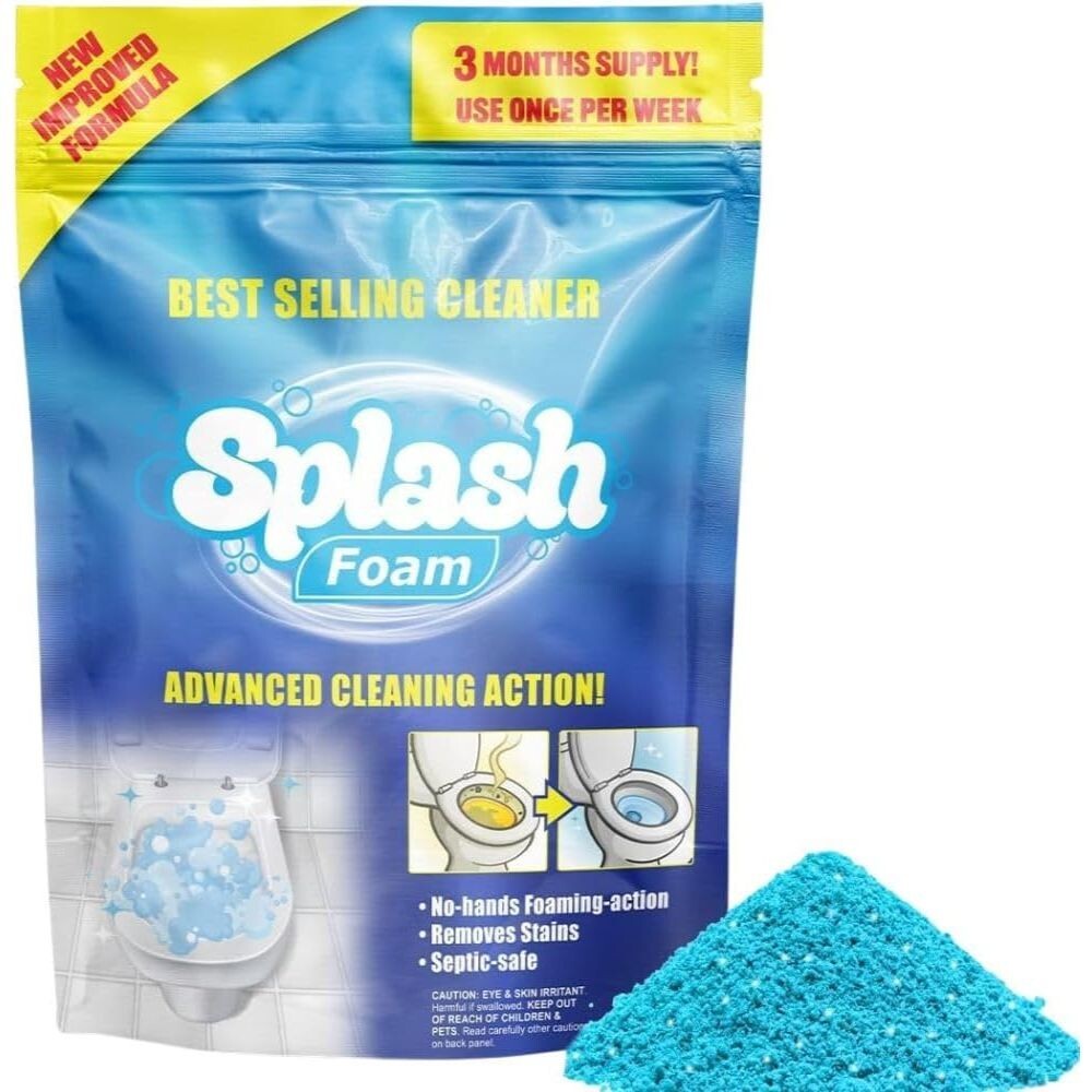Splash Foam Toilet Cleaner, Self-Activating Cleaning Powder for Toilet Cleaning