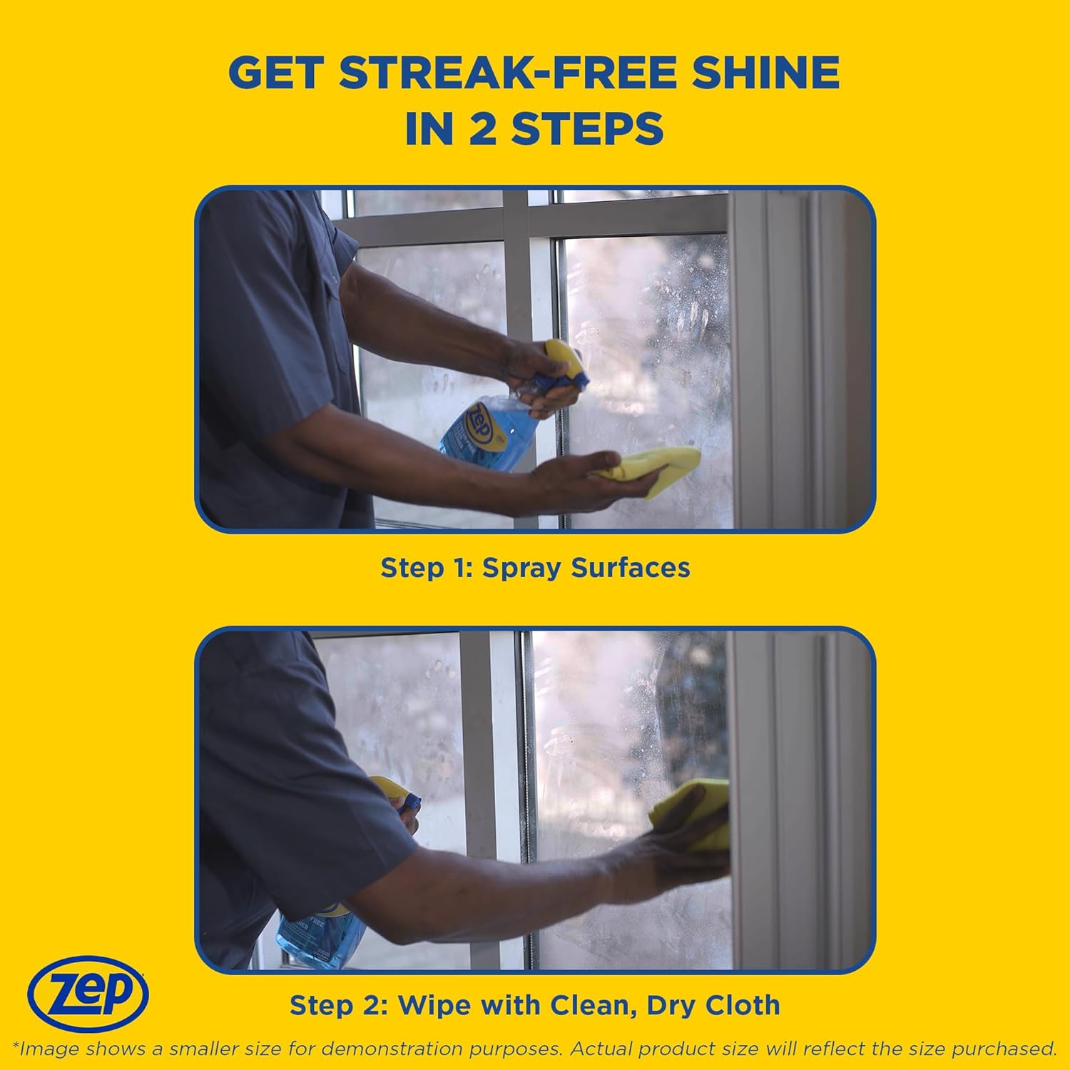 Zep Streak-Free Glass Cleaner – 1 Gallon (Case of 4) ZU1120128 – Professional Gr