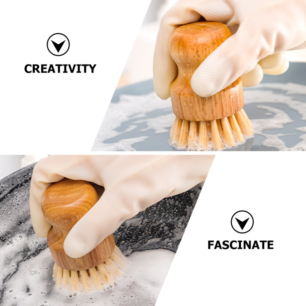 1 Set of Kitchen Cleaning Brush Dish Scrub Brush Wok Brush Base Brush New