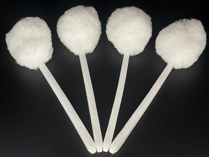 Bowl Brush Toilet Cleaning Brush Set Soft Polyester Head 15×5 inches White (4…