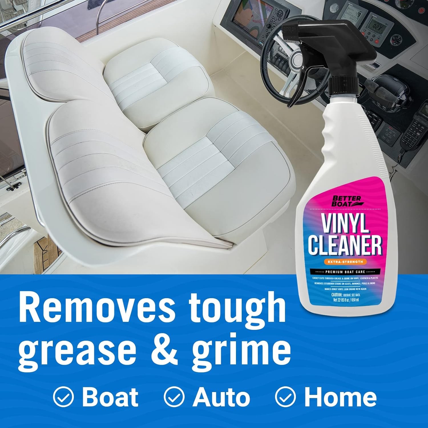 Boat Vinyl Cleaner Upholstery Marine Seat Protectant Interior Windo Outdoor