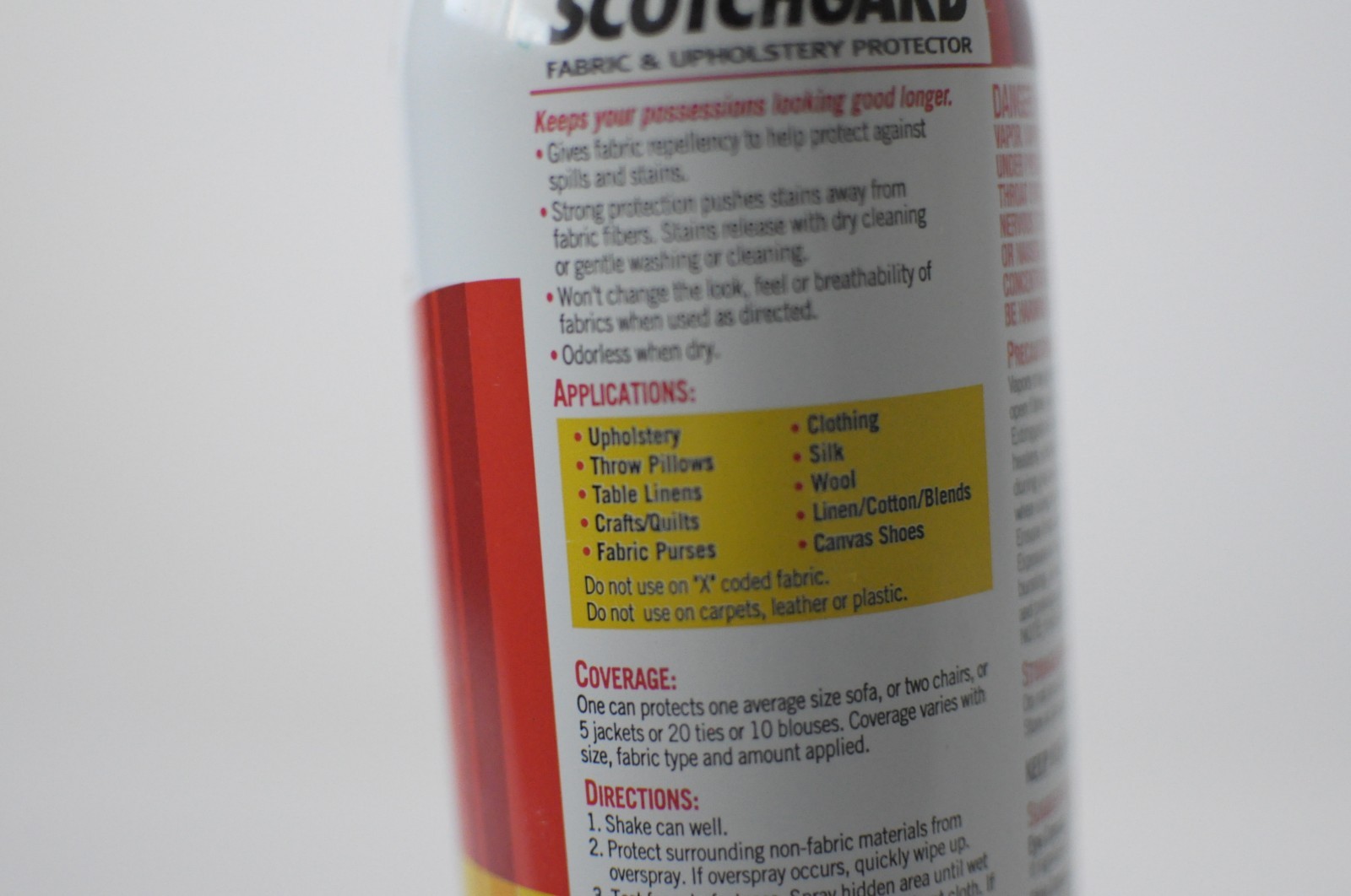 Scotchgard 3M Fabric Upholstery Protector Repels Liquids Blocks Stains 10 oz