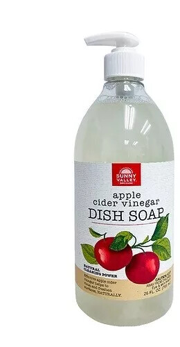Sunny Valley Orchard Dish Soap, Peach Cider Vinegar 26 oz. New -Choose Scent-