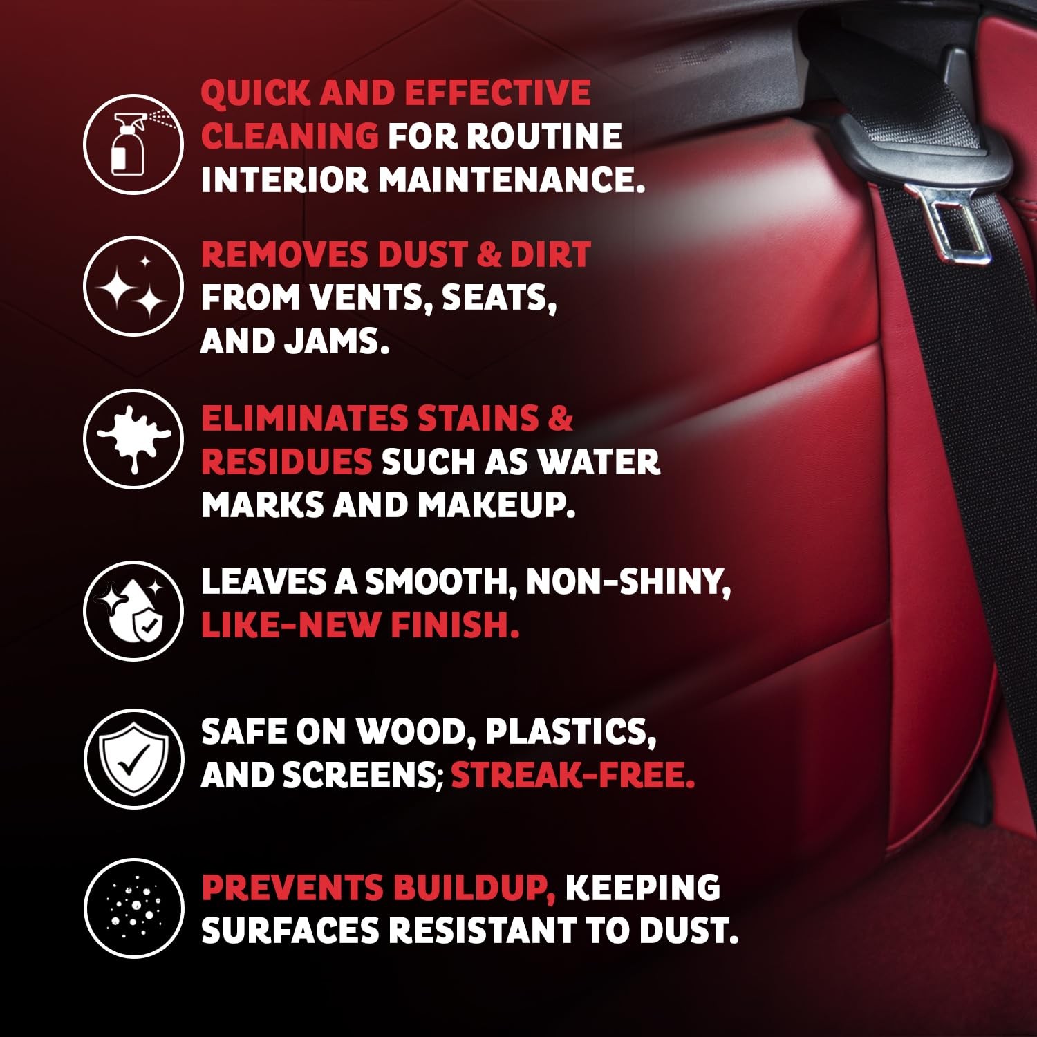 ® Interior Car Cleaner Detailer Spray with NeverDust® Technology Formula (20o…