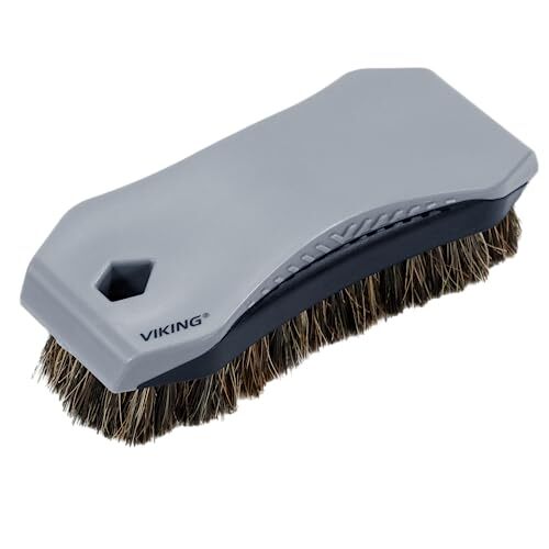 VIKING Leather Cleaner Brush, Horsehair Bristles for Car Leather – Brown