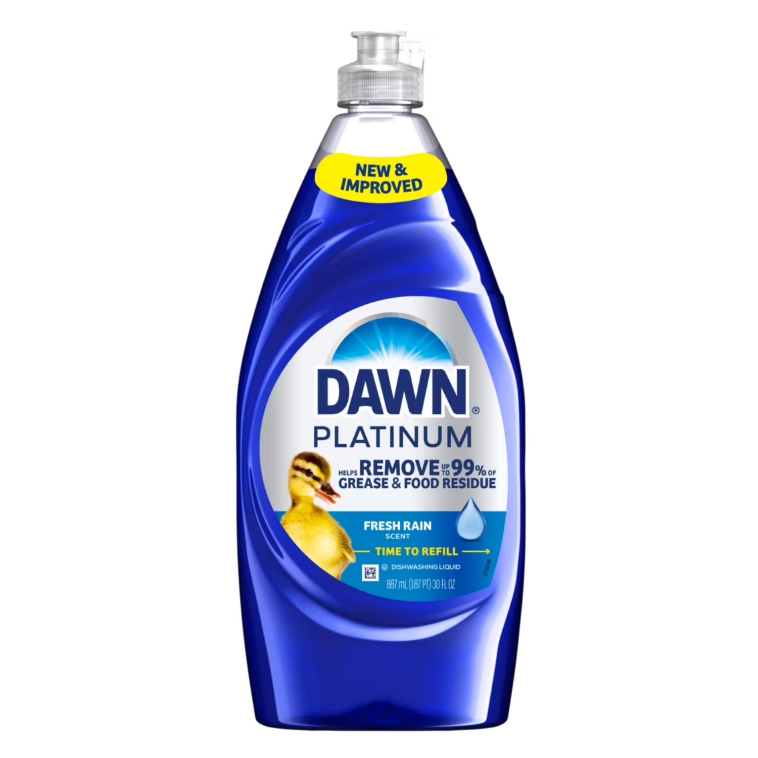 2 Pack Dawn Platinum Dish Soap Fresh Rain Scent 30oz Dishwashing Liquid