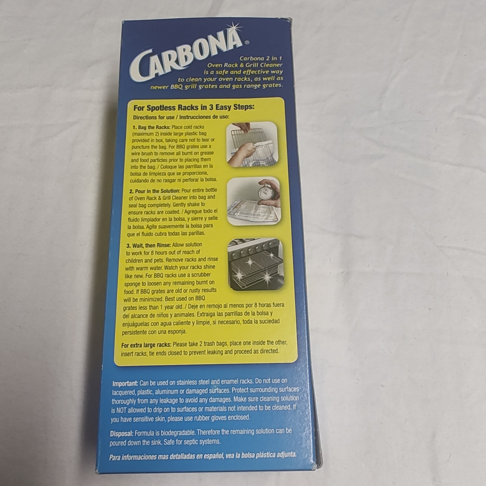 Carbona 2-in-1 Oven & Grill Cleaner w/ Disposable Gloves, 16.8 fl oz (500 mL)
