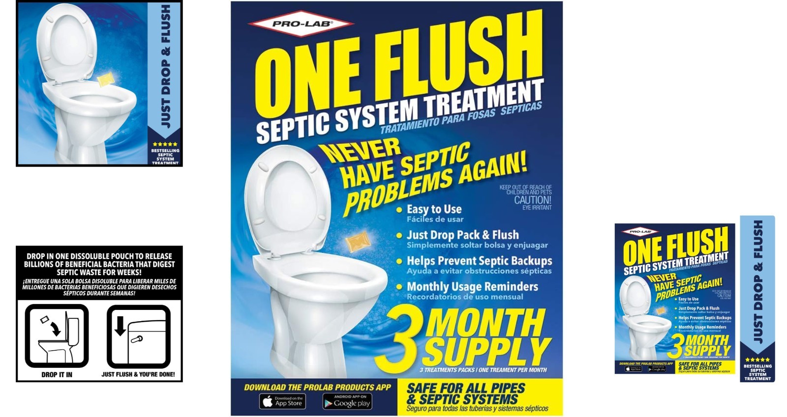 Cost-Effective 3- Supply of ONE FLUSH – Septic Treatment for All Systems
