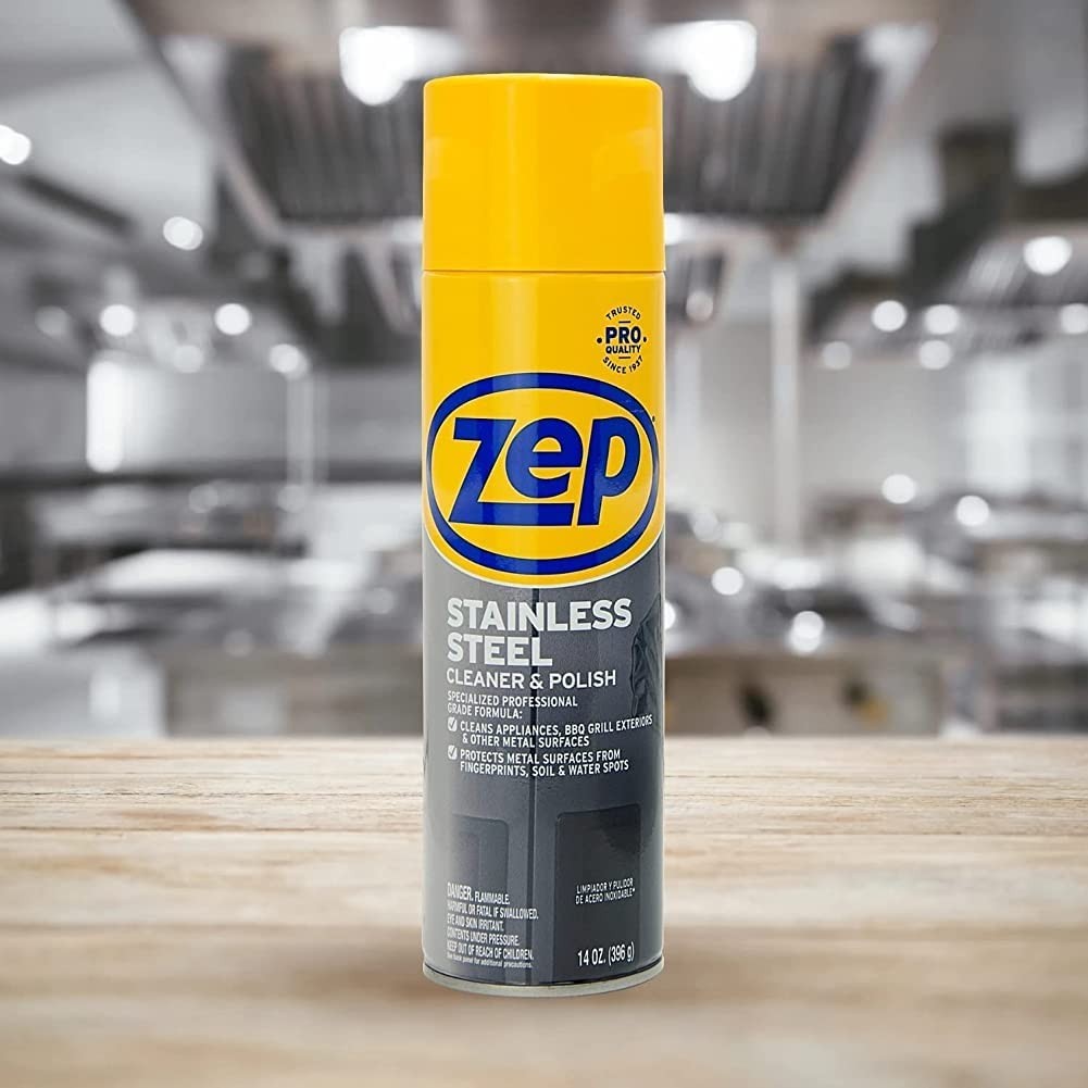 Stainless Steel Cleaner & Polish 14oz – Case of 4 – Protects Metal Surfaces, No