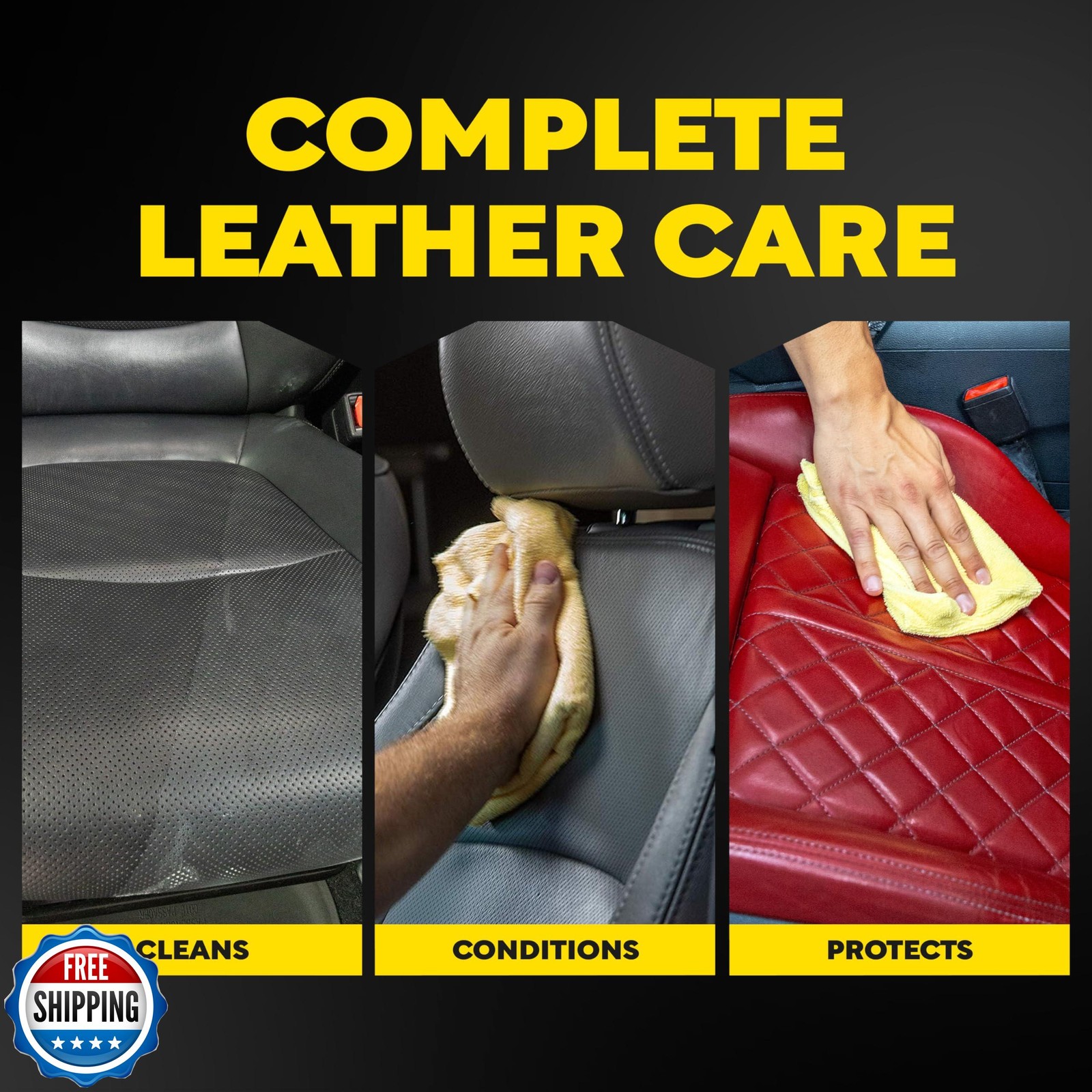 Meguiar’s Gold Class Rich Leather Cleaner and Conditioner 3-in-1 Spray, Non-G