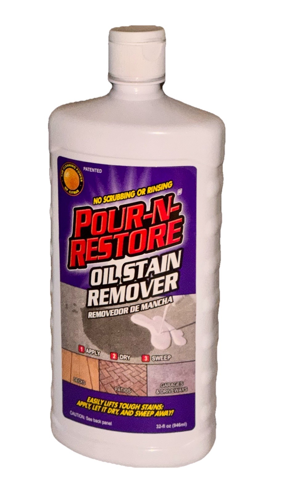 Pour-N-Restore Oil Stain Remover 32oz -Concrete & Driveway Cleaner -Rare Formula