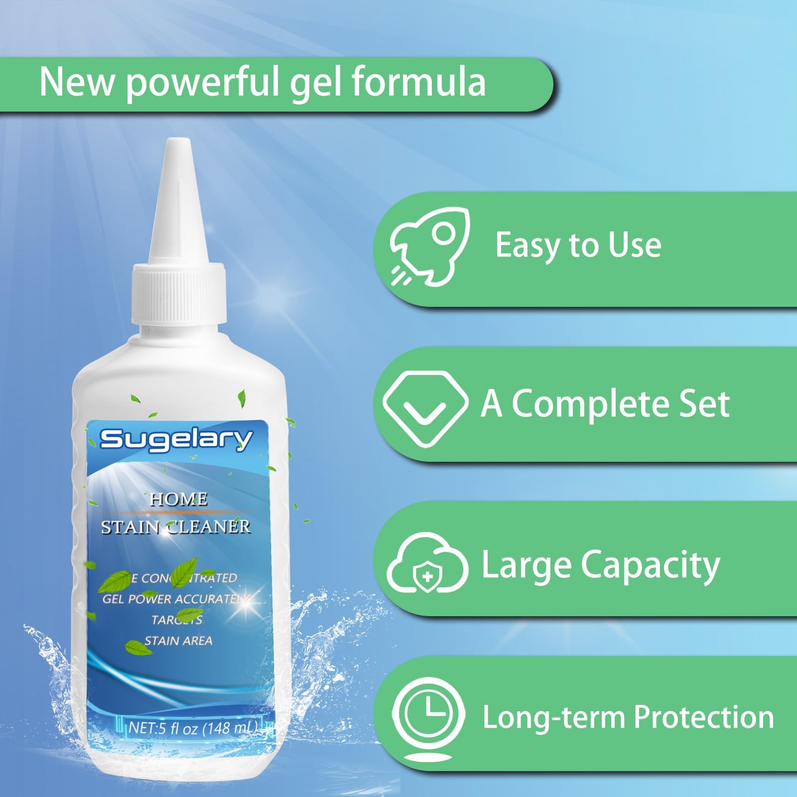 Mold Stain Cleaning Gel 5 Fl oz All Purpose Household Cleaner Gel for Front