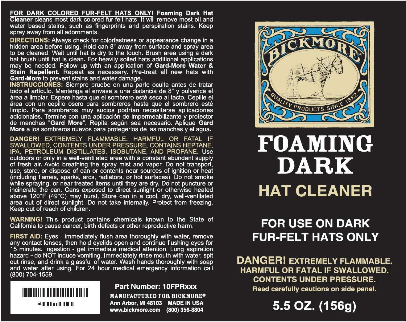 Foaming Dark Hat Cleaner | Remove Dirt Dust Fingerprints & Sweat Stains – Gre…